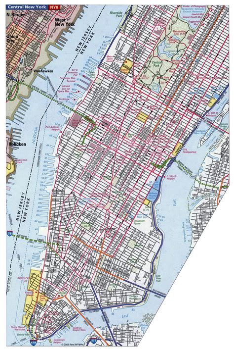 map of.manhattan|detailed street map of manhattan.